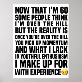 60 ist ein sonniges Alter Poster