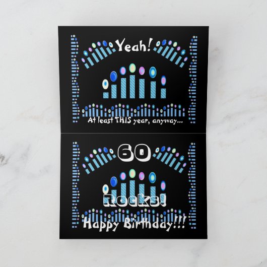 60 ist Ihre Glückszahl...Alles Gute zum 60. Geburt Karte (Innenseite)