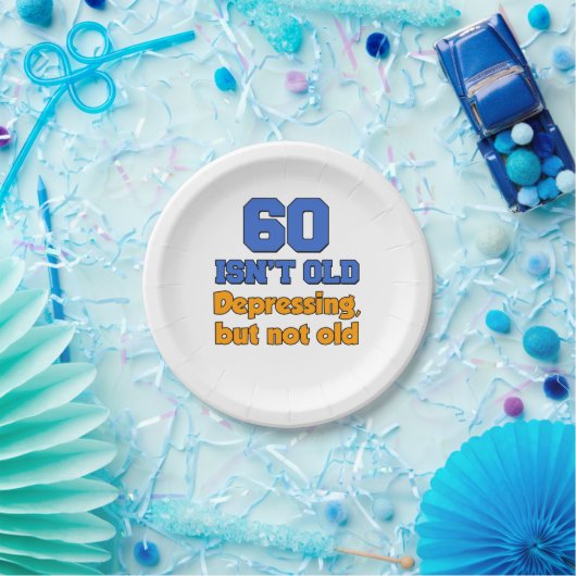 60 ist nicht alt, bedrückend, aber nicht alt Telle Pappteller (Party)