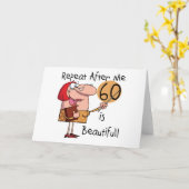 60 ist schöne T-Shirts und Geschenke Karte (Gelbe Blume)