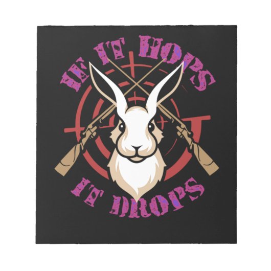 60.Jagen, wenn es aufhört, fällt es dem Hasen-Kani Notizblock (Vorderseite)