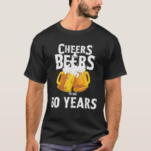 60 Jahre 60. Geburtstag Vintages Bier Cr T-Shirt