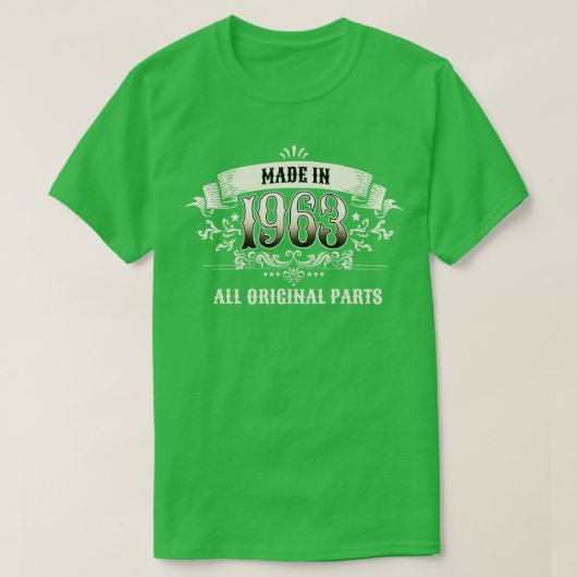 60 Jahre alt 1963 alle Originalteile T-Shirt (Design vorne)