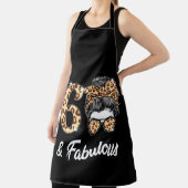 60 Jahre alt Fabulous Messy Bun Leopard 60. Geburt Schürze (InSitu)