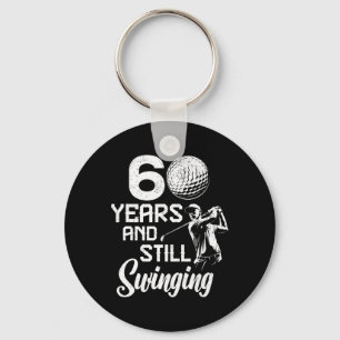 60 Jahre alt Geburtstag Geschenke Golfer Vintag 60 Schlüsselanhänger
