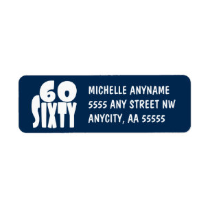 60 Jahre alt in großer, feiner Schrift