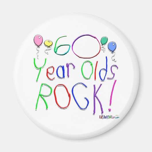 60 Jahre alt Rock ! Magnet (Vorne)