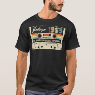 60 Jahre alt Vintag 1963 60. Geburtstagskassette T-Shirt