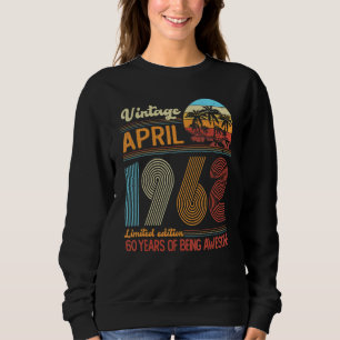 60 Jahre alt Vintag April 1962 60. Tag Sweatshirt