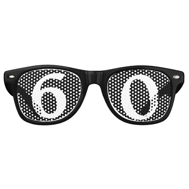 60 Jahre alte Geburtstagsparty-Sonnenbrille Partybrille (Vorderseite)