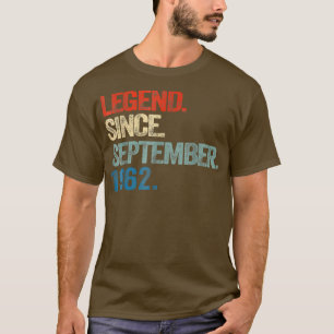 60 Jahre alte Geschenke lehnen seit September 1962 T-Shirt