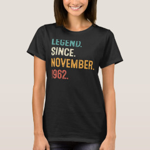 60 Jahre alte Legende seit November 1962 60. Gebur T-Shirt