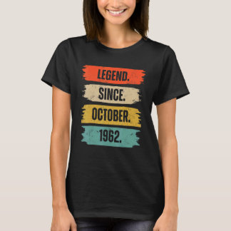 60 Jahre alte Legende seit Oktober 1962 60. Geburt T-Shirt