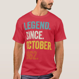 60 Jahre alte Legende seit Oktober 1962 60. Geburt T-Shirt