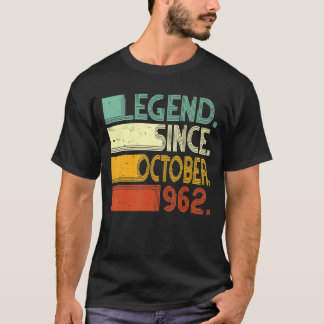 60 Jahre alte Legende seit Oktober 1962 60. Geburt T-Shirt