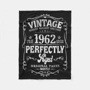 60 Jahre alte Vintage 1962 60. Geburtstagsgeschenk Fleecedecke