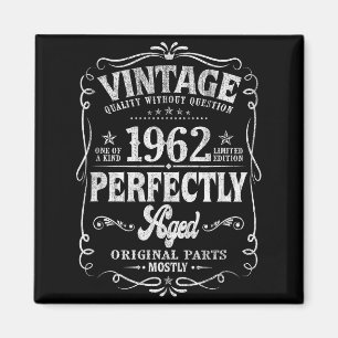 60 Jahre alte Vintage 1962 60. Geburtstagsgeschenk Magnet