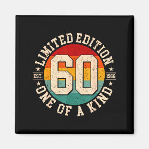 60 Jahre alte Vintage 1966 limitierte Auflage 60. Magnet