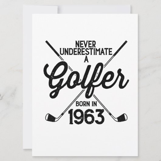 60 Jahre alter Golfer Golfing 1963 Golfer's 60. Karte (Vorderseite)