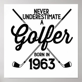 60 Jahre alter Golfer Golfing 1963 Golfer's 60. Poster