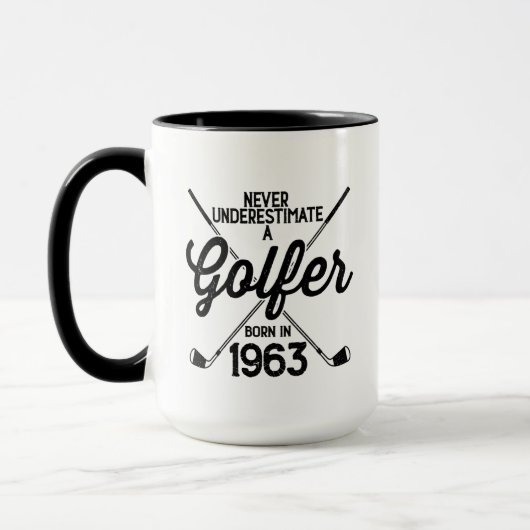 60 Jahre alter Golfer Golfing 1963 Golfer's 60. Tasse (Links)