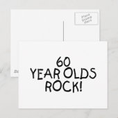60 Jahre alter Rock Postkarte (Vorne/Hinten)