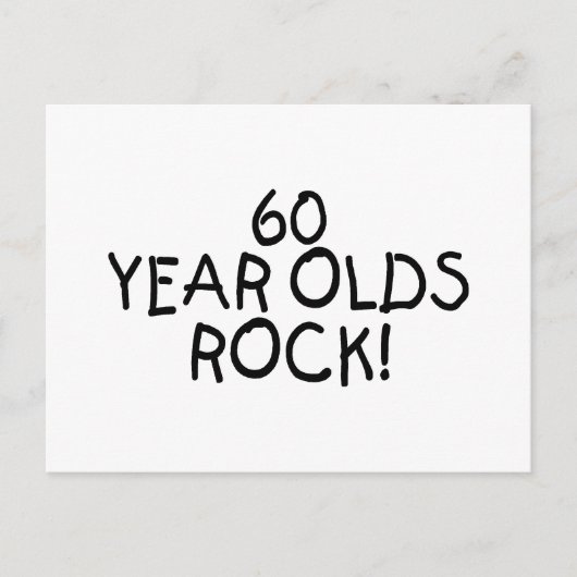 60 Jahre alter Rock Postkarte (Vorderseite)