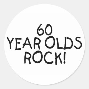 60 Jahre alter Rock Runder Aufkleber