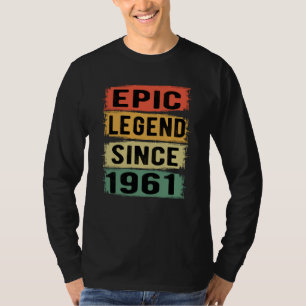60 Jahre alter Tag 1961 Epische Legende 61. Geburt T-Shirt