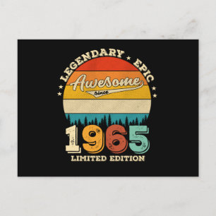 60 Jahre alter Tag 1965 Phantastisches 60. Geburts Postkarte