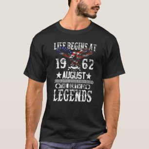 60 Jahre alter Vintager August 1962 60. Geburtstag T-Shirt