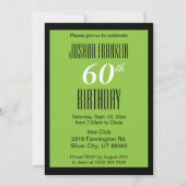 60 Jahre altes Party Tier - 60. Geburtstag Einladung (Rückseite)