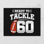 60 Jahre altes Tackle Football Party 60. Geburtsta Postkarte (Vorderseite)