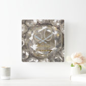 60 Jahre Diamond Wedding 2017 Elegant Quadratische Wanduhr (Zuhause)