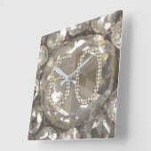 60 Jahre Diamond Wedding 2017 Elegant Quadratische Wanduhr (Winkel)