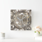 60 Jahre Diamond Wedding 2017 Elegant Quadratische Wanduhr (Zuhause)