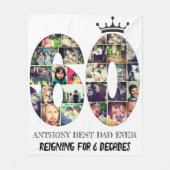 60 Jahre Erinnerungen in einer Collage Fleecedecke (Vorderseite)