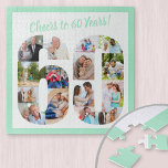 60 Jahre Foto Collage Square Puzzle<br><div class="desc">Say Cheers to 60 Years mit einem maßgeschneiderten Foto Puzzle für ein einzigartiges 60. Geburtstagsgeschenk. Die Bildvorlage ist für Sie Set, um Ihre Fotos hinzuzufügen, die in Form einer Nummer 60 angezeigt werden. Die Foto-Collage hat eine Vielzahl von Landschafts-, Quadrat- und Portrait-Fotos, die Ihnen viel Flexibilität bei der Platzierung Ihrer...</div>