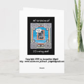 60 Jahre Geburtskarte - mit Skelett Karte (Rückseite)