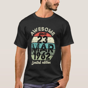 60 Jahre Geburtstags TShirt 23 März 1962 60. Gebur