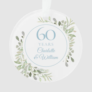 60 Jahre Greenery Floral Diamantene Hochzeit Ornament