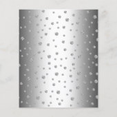 60 Jahre Haushalt - Silberweiße Einladung Flyer (Hinten)