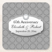 60 Jahre Hochzeitstag Diamond A09 Rechteckiger Pappuntersetzer (Vorderseite)
