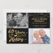 60 JAHRE IM MAKING Then & Now Jubiläum Einladung (Vorderseite)