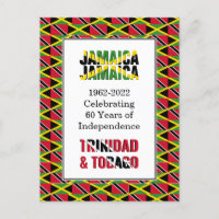 60 Jahre Jubiläum Jamaica Trinidad Postcard