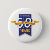 60 Jahre Jubiläumsdesign Button (Vorderseite)