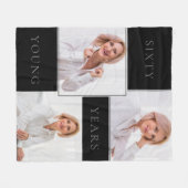 60 Jahre jung, modern 3 Foto Fleecedecke (Vorderseite (Horizontal))