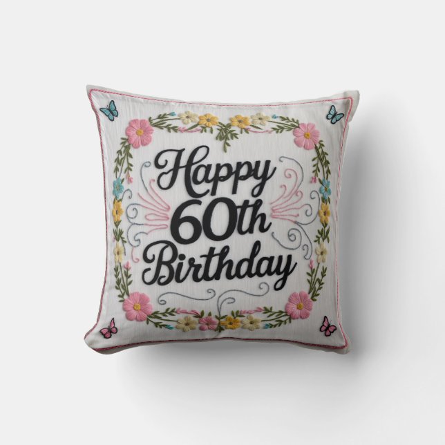 60 Jahre jung" wirbelkissen: ein klassisches Gesch Kissen (Vorderseite)