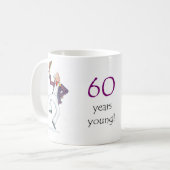'60 Jahre junge' Tasse (Vorderseite Links)