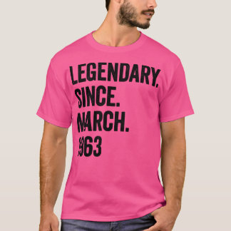 60 Jahre Legendär Seit März 1963 60. Geburtstag T-Shirt